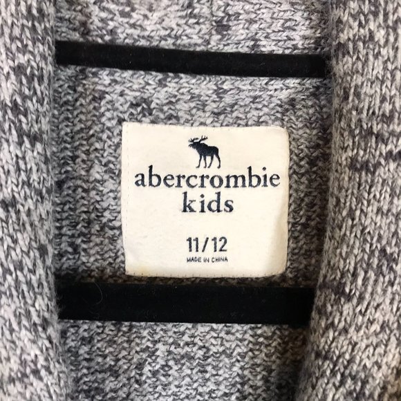Abercrombie Kids Boy 11/12 Gray Knit V-neck Button up Cardigan Sweater - Picture 2 of 10
